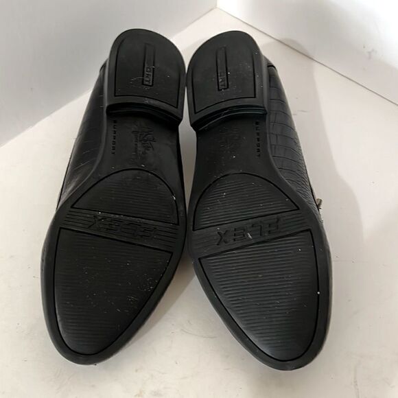 Life Stride Soft System Black Croc Embossed Loafers Size 6 - Picture 5 of 5
